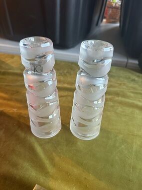 Vintage crystal candle holder
